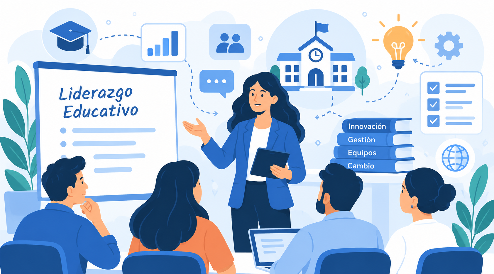 Liderazgo Educativo: Gestión de Equipos, Innovación y Cambio en Centros Educativos